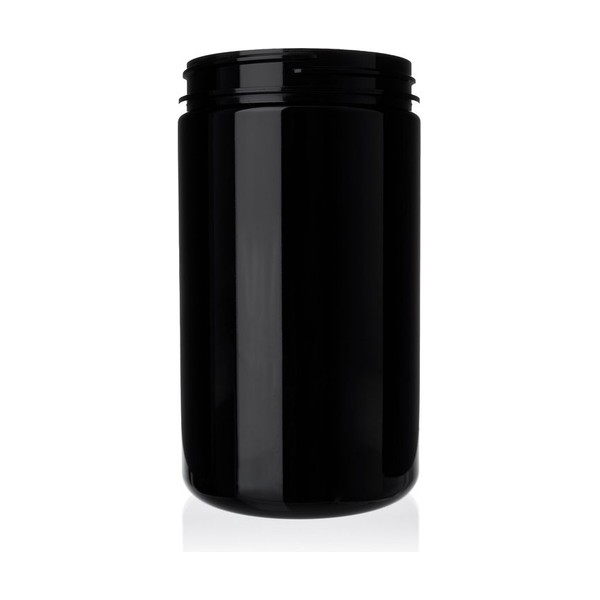 32 oz Black PET Single Wall Jar