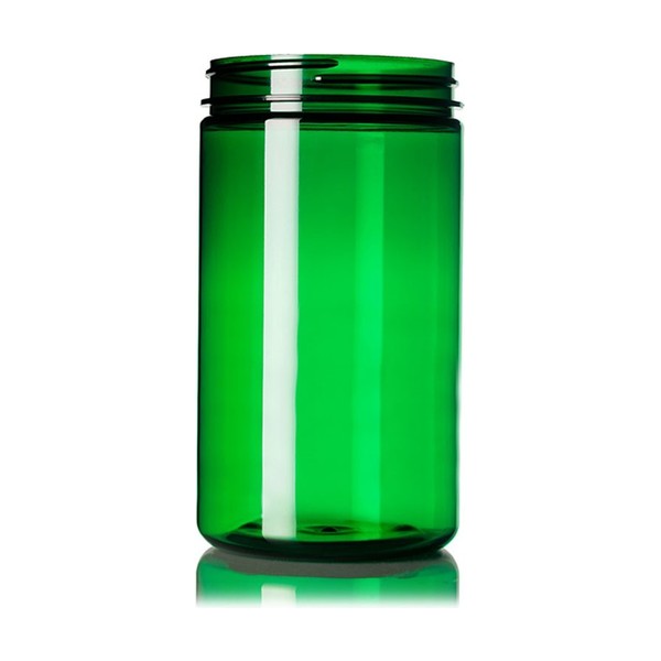 32 oz Green PET Single Wall Jar