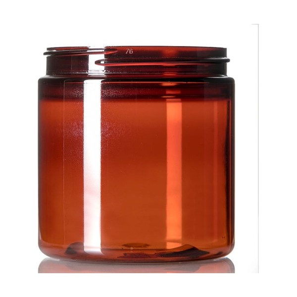 8 oz Amber PET Single Wall Jar