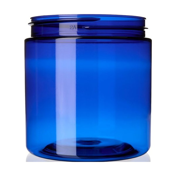 8 oz Blue PET Single Wall Jar