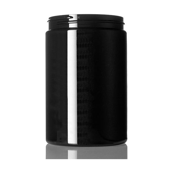25 oz Black PET Single Wall Canister