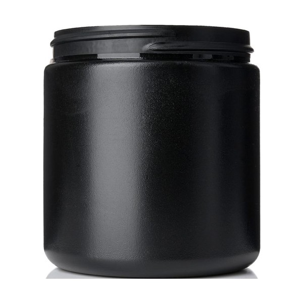 8 oz Black HDPE Single Wall Jar
