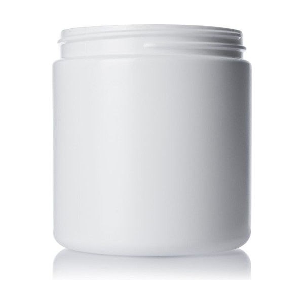 8 oz White HDPE Single Wall Jar