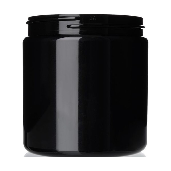 8 oz Black PET Single Wall Jar