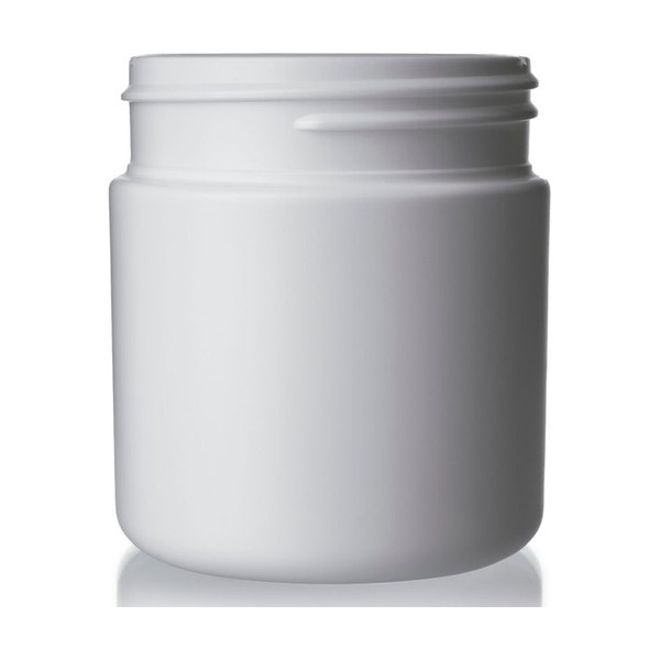 6 oz White HDPE Single Wall Jar