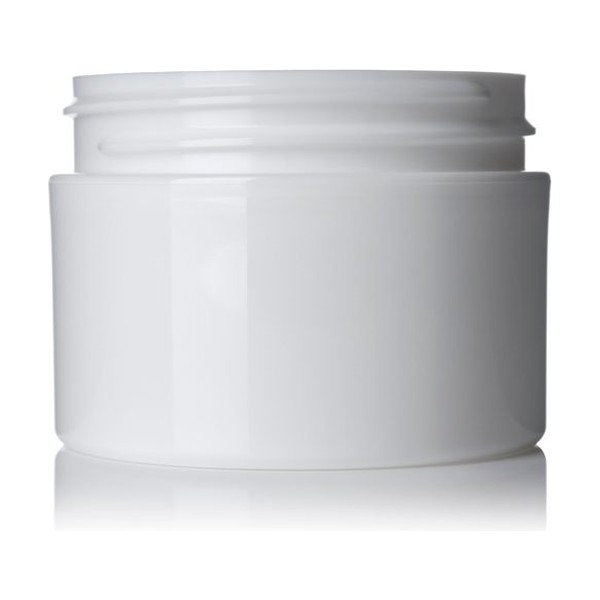 1 oz White PP Double Wall Straight Base Jar
