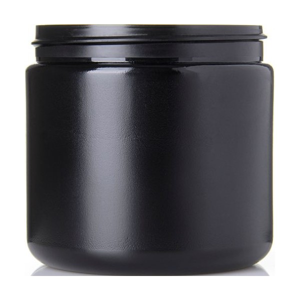 16 oz Black HDPE Single Wall Jar