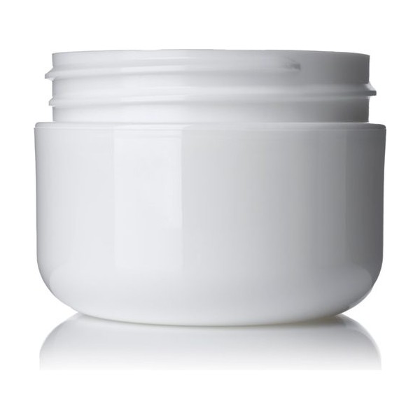 1 oz White PP Double Wall Round Base Jar