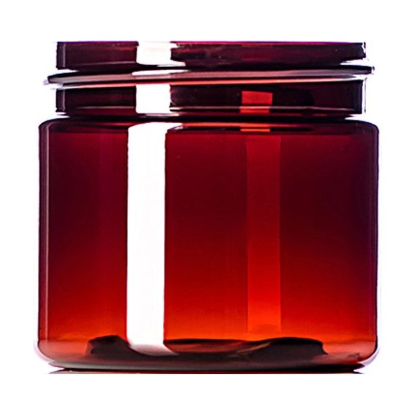 2 oz Amber PET Single Wall Jar
