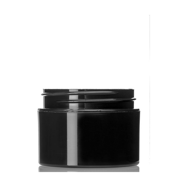 1 oz Black PP Double Wall Straight Base Jar