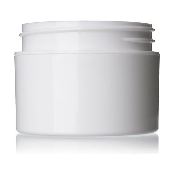 1 oz White PP Double Wall Straight Base Jar
