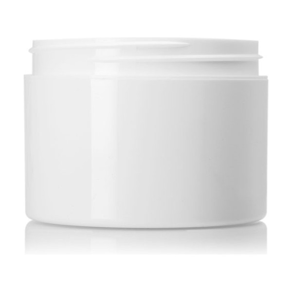 8 oz White PP Double Wall Straight Base Jar