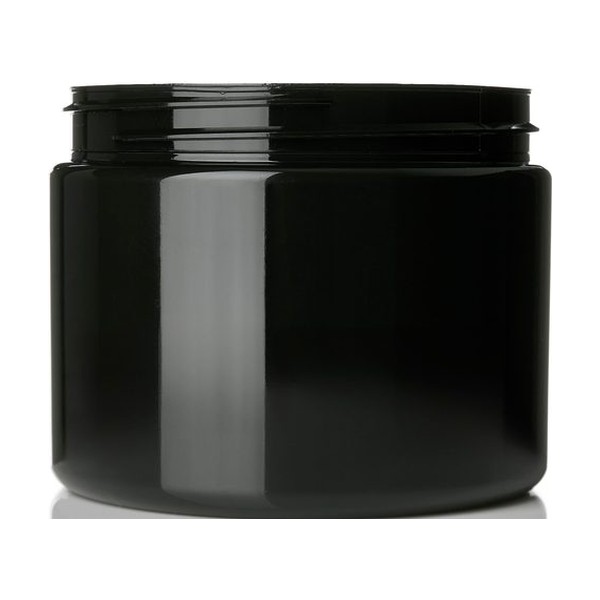 6 oz Black PET Single Wall Jar