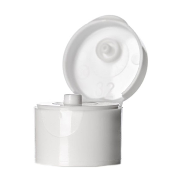 20-410 White PP Flip Top Cap