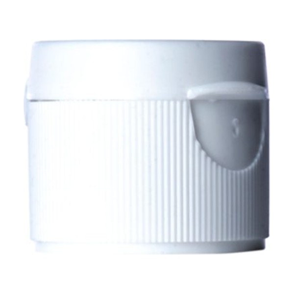 24-410 White PP Flip Top Cap