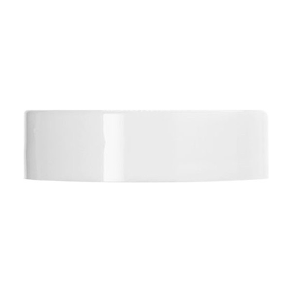38-400 White PP CT Lid Smooth And Ribbed