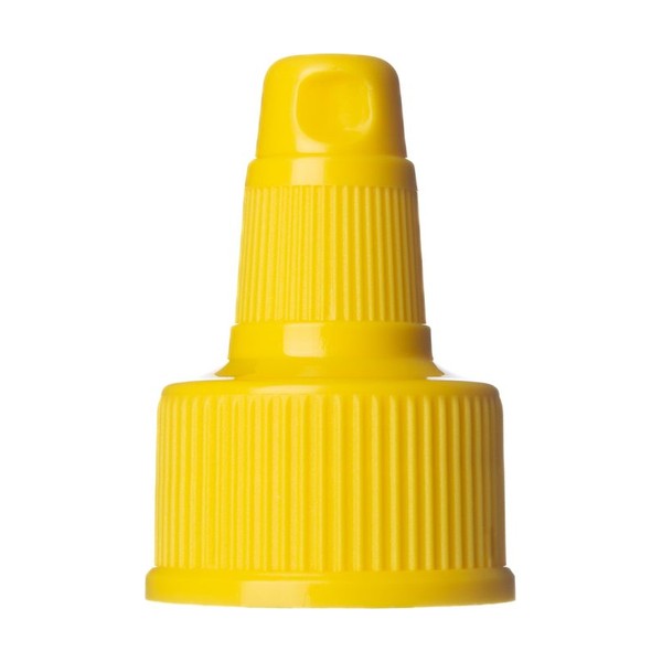 28-410 Yellow PP Flip Top Cap