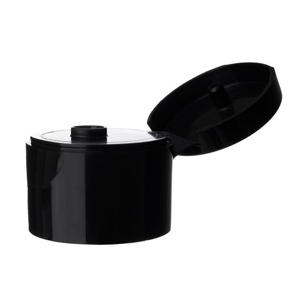 24-410 Black PP Flip Top Cap