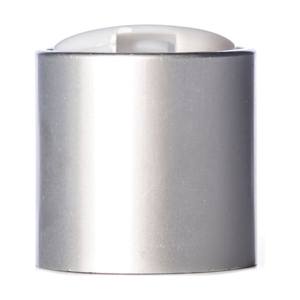 24-410 Silver Plastic/Metal Disc Top Cap