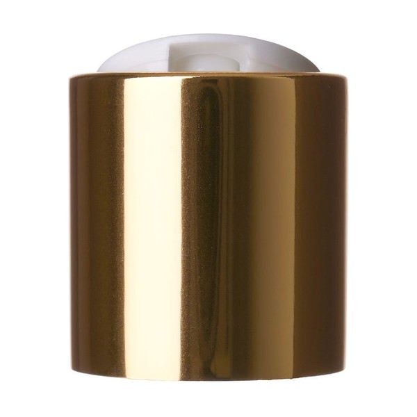 20-410 Gold Plastic/Metal Disc Top Cap