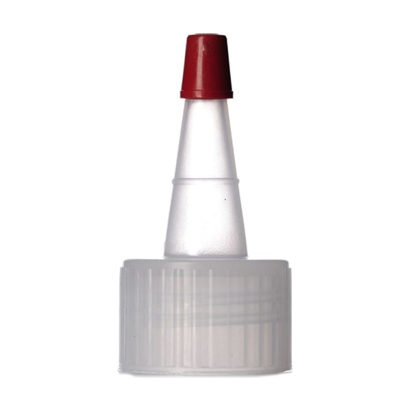 24-410 Natural/Red LDPE Spouted Cap