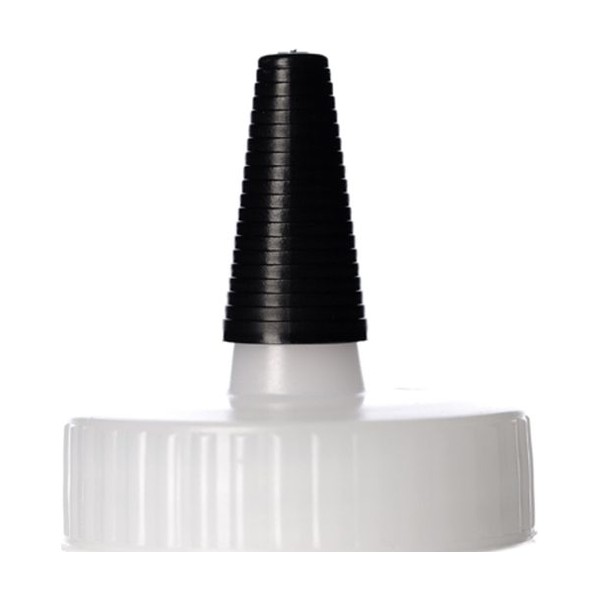 38-400 Natural/Black MDPE Spouted Cap
