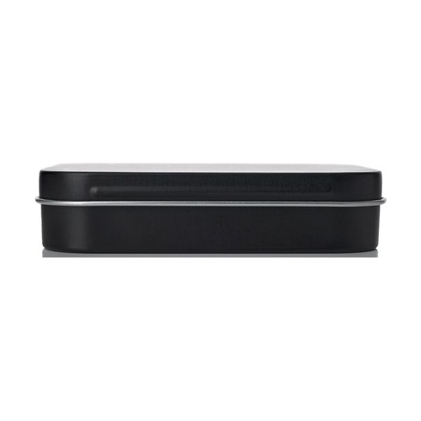Black Metal Rectangular Tin