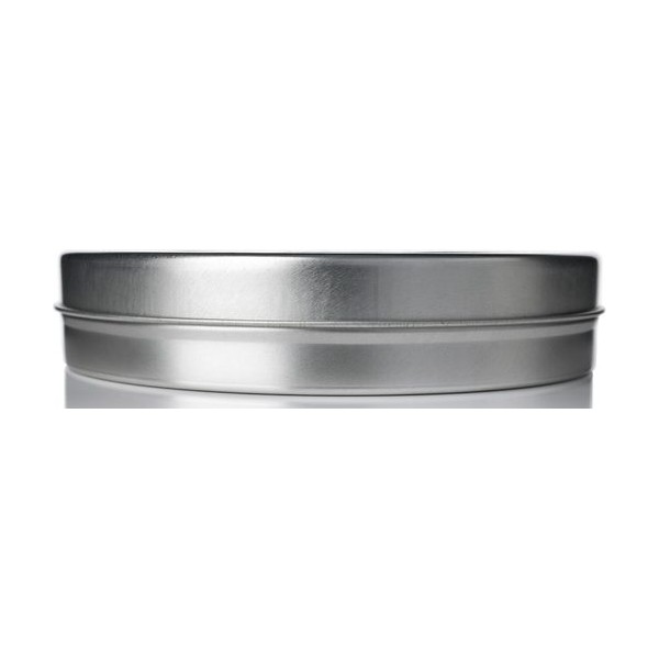 Silver Steel Round Tin