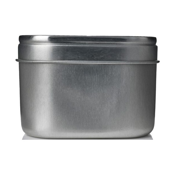 Silver Steel Round Tin