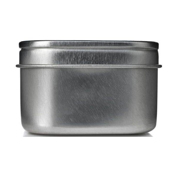 Silver Steel Round Tin
