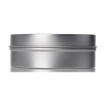 4 oz Silver Steel Flat Tin
