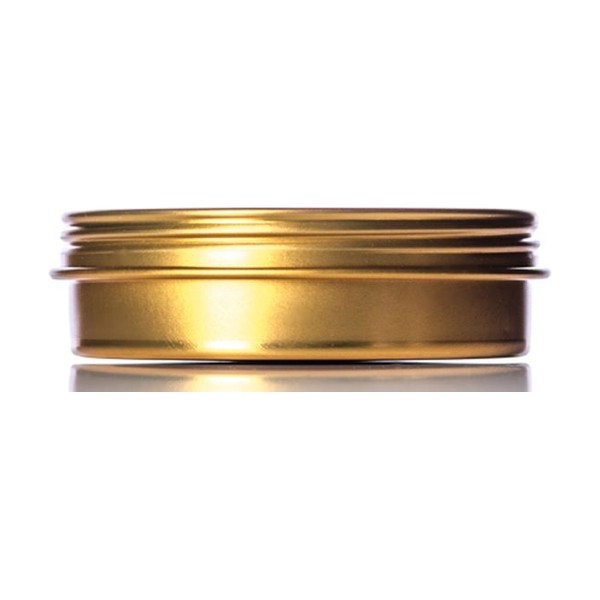 2 oz Gold Steel Round Tin