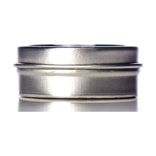 0.25 oz Silver Steel Round Tin