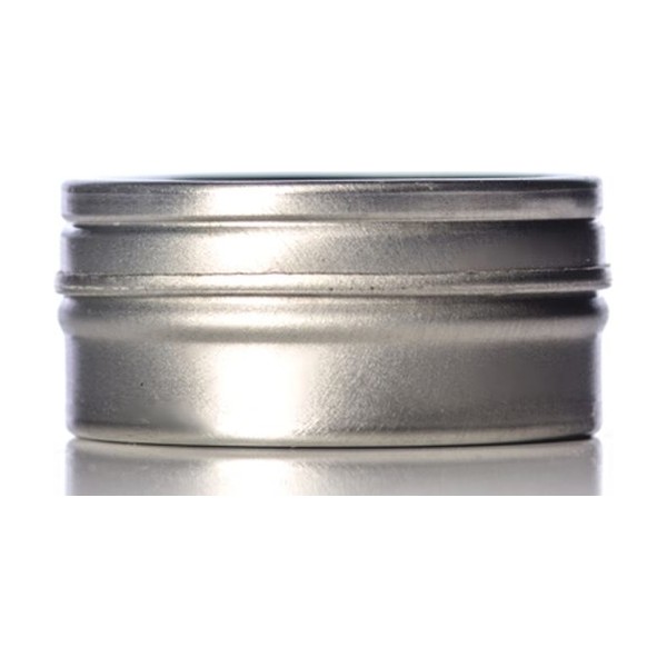 0.25 oz Silver Steel Round Tin