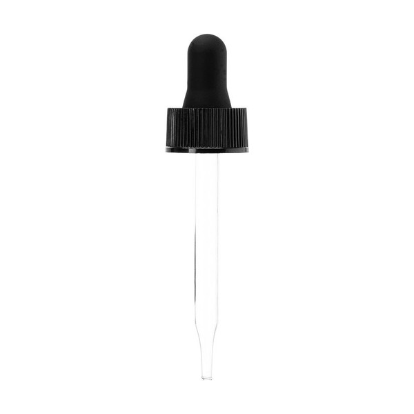 20-400 Black Plastic/Glass Dropper Assembly