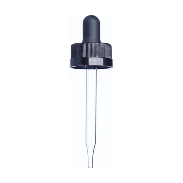 20-400 Black Plastic/Glass Dropper Assembly