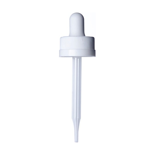 20-400 White Plastic/Glass Dropper Assembly