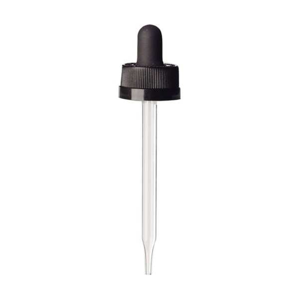 20-400 Black Plastic/Glass Dropper Assembly