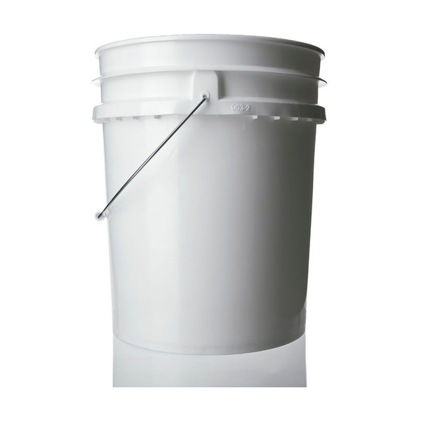 5 gallon White HDPE Round Pail