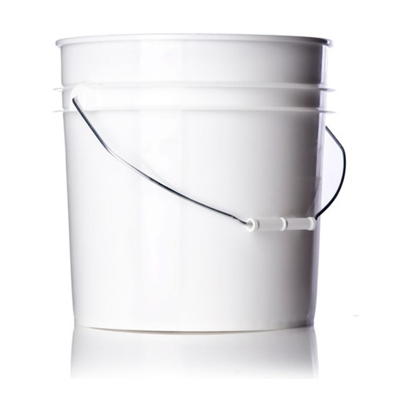 4.25 gallon White HDPE Round Pail
