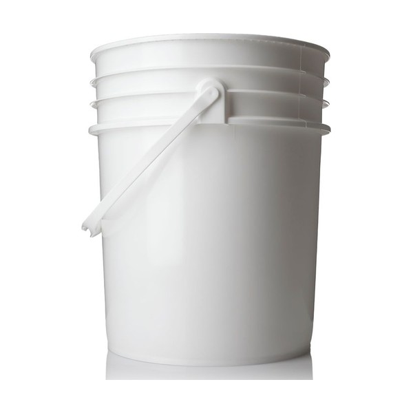 5 gallon White HDPE Round Pail