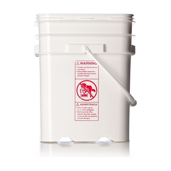 5.3 gallon White HDPE EZ Stor Pail
