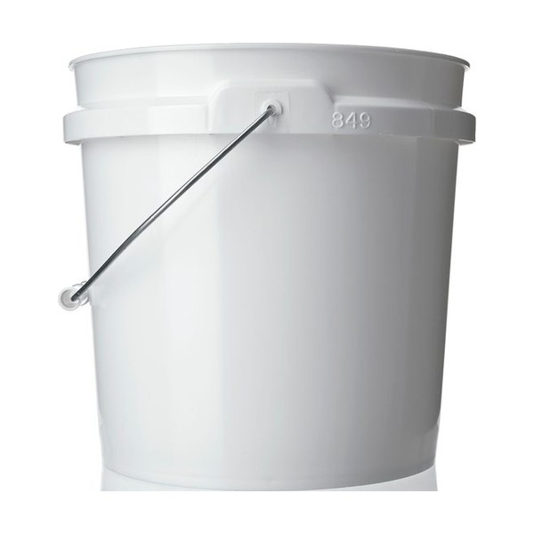 2 gallon White HDPE Round Pail