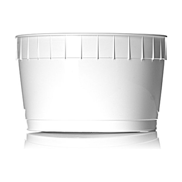 6 quart White HDPE Round Tub