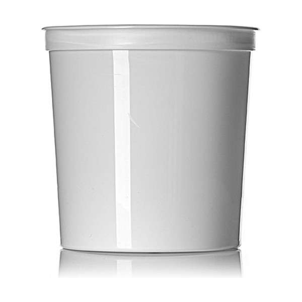 70 oz White PP Round Tub