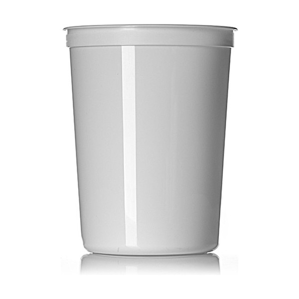 85 oz White PP Round Tub