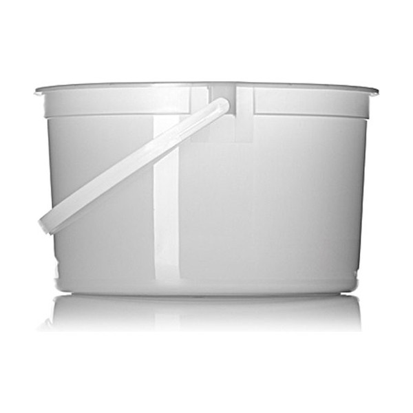 128 oz Natural HDPE Round Tub With Handle